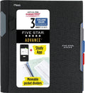 Five Star Advance Spiral Notebook + Study App, 3 Subject - Durable
