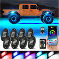 8 Pods Segmented RGB LED Rock Lights for Trucks and Offroad Vehicles