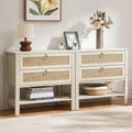 SICOTAS White Night Stand Set of 2 for Boho Bedroom Decor