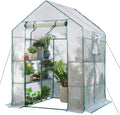 Portable PE Walk-in Greenhouse: Windproof & Ventilated 56x56x78