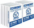 Samsill 0.5 Inch 3 Ring Binder Clear View Cover - Economy Pack