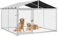 Outdoor Dog Enclosure with Roof 7.5ftx7.5ft - Durable Yard Kennel