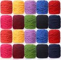 Timgle 20 Skeins Chunky Chenille Yarn for Crocheting - Plush, Soft Set