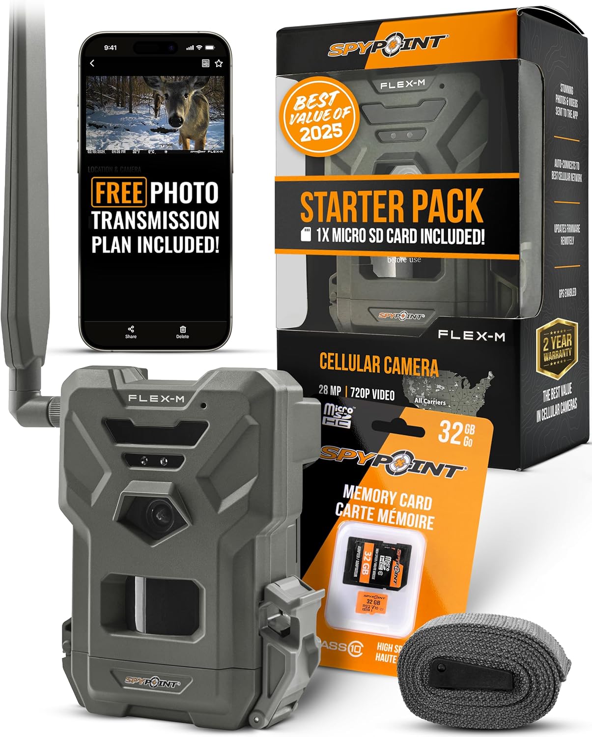 SPYPOINT Flex-M Cellular Trail Camera - Best Value for Hunters