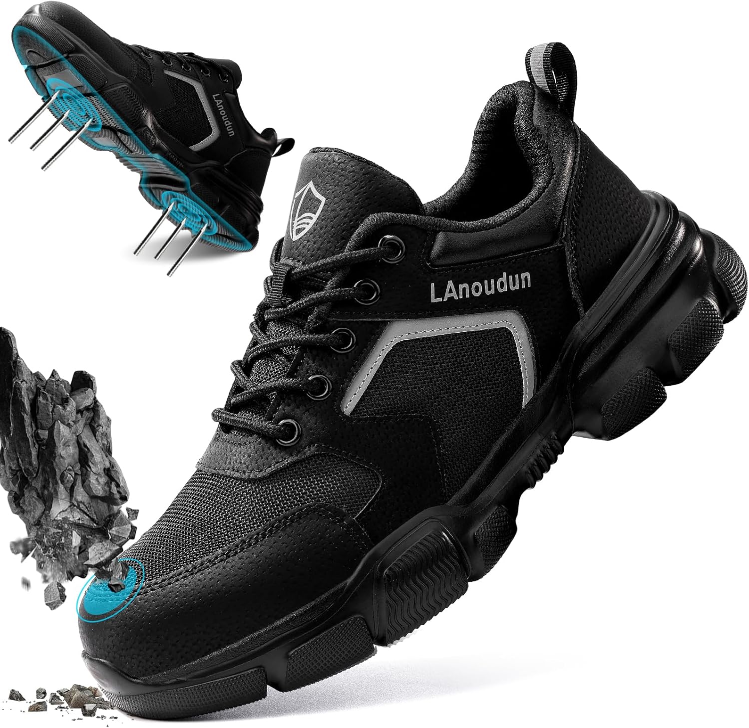 Steel Toe Shoes for Men Women Lightweight Work Sneakers Safety