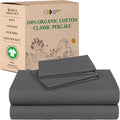 California King Organic Cotton Percale Sheet Set - Crisp, Breathable