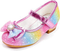 Girls Mary Jane Glitter Princess Shoes - Toddler Flower Girl Heels