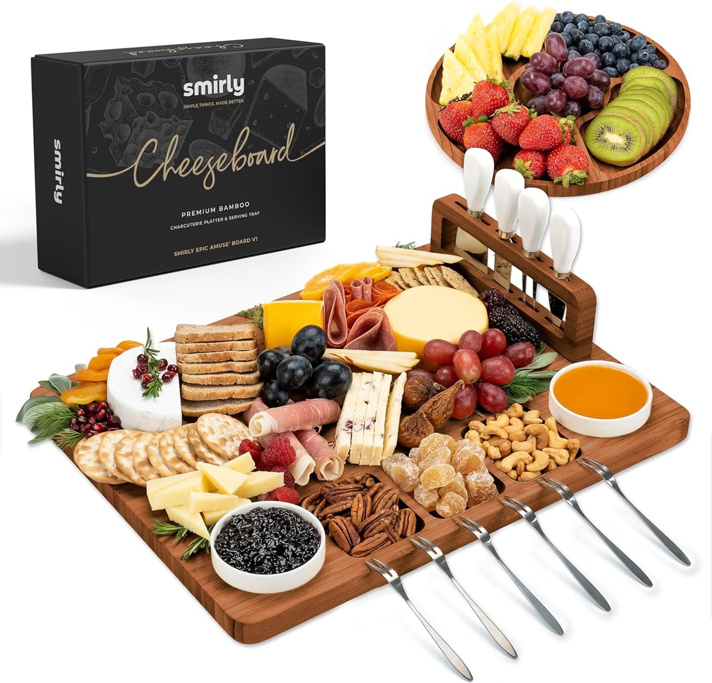 SMIRLY Charcuterie Boards Set - Perfect for Entertaining Guests