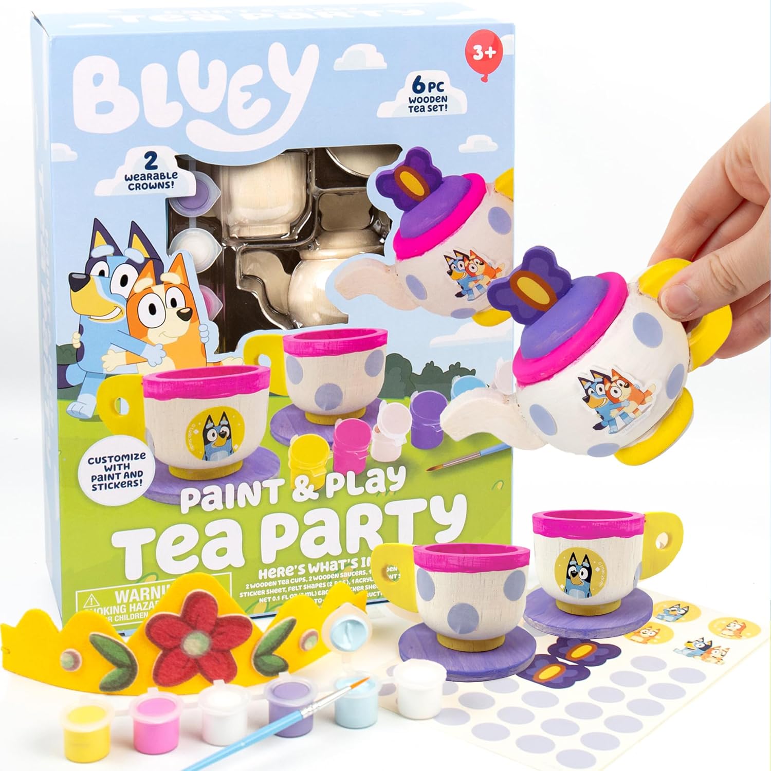 Customizable Wooden Tea Set - Fun Pretend Play