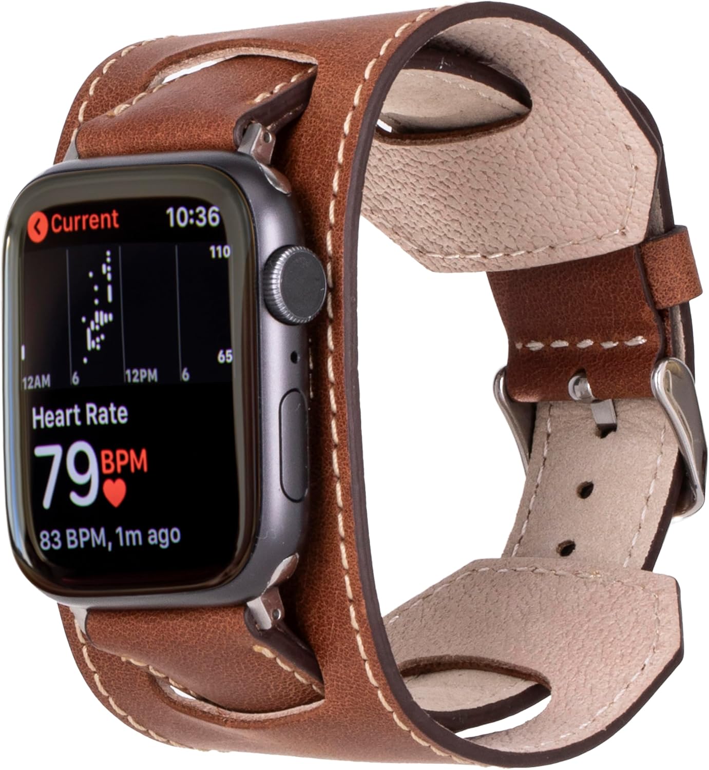 HARDISTON Cuff Watch Band for Apple 44mm - Handmade Leather