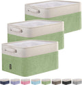 Fabric Storage Bins for Shelves 3 Pack - Linen Closet Organizers