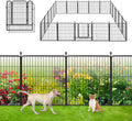 Jhsomdr Garden Fence with Gate for Dogs 32in x46ft