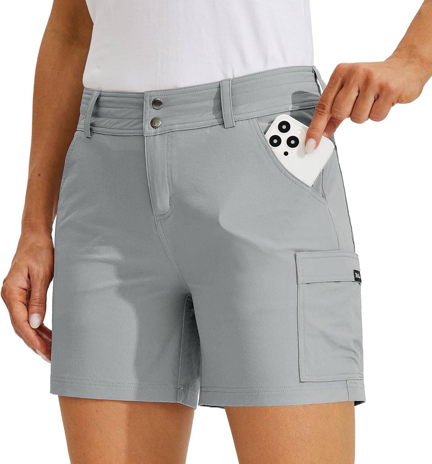 Willit Women's Golf Cargo Shorts for Quick Dry Hiking & Casual Wear
