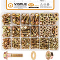 VIGRUE 521PCS Metric Flange Bolts Kit M6 M8 M10 - Handy Assortment