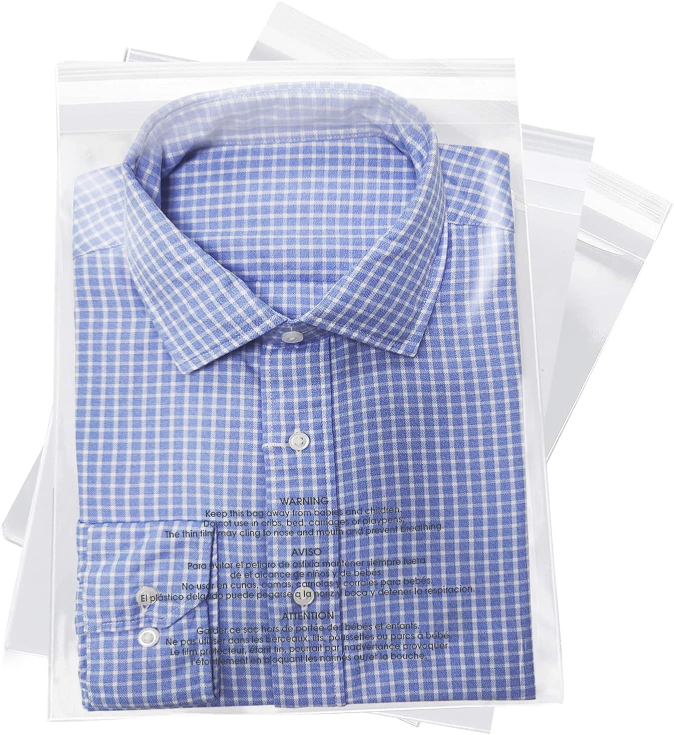 Clear Self Seal Poly Bags - 500 Pcs 13in x 15in for Shipping