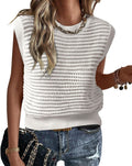 Lueluoye Women's Summer Knit Sweater Vest - Lightweight Trendy Layer