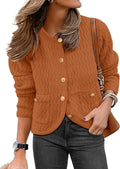 Caracilia Women's 2025 Fall Cardigan Sweater - Cropped Chic
