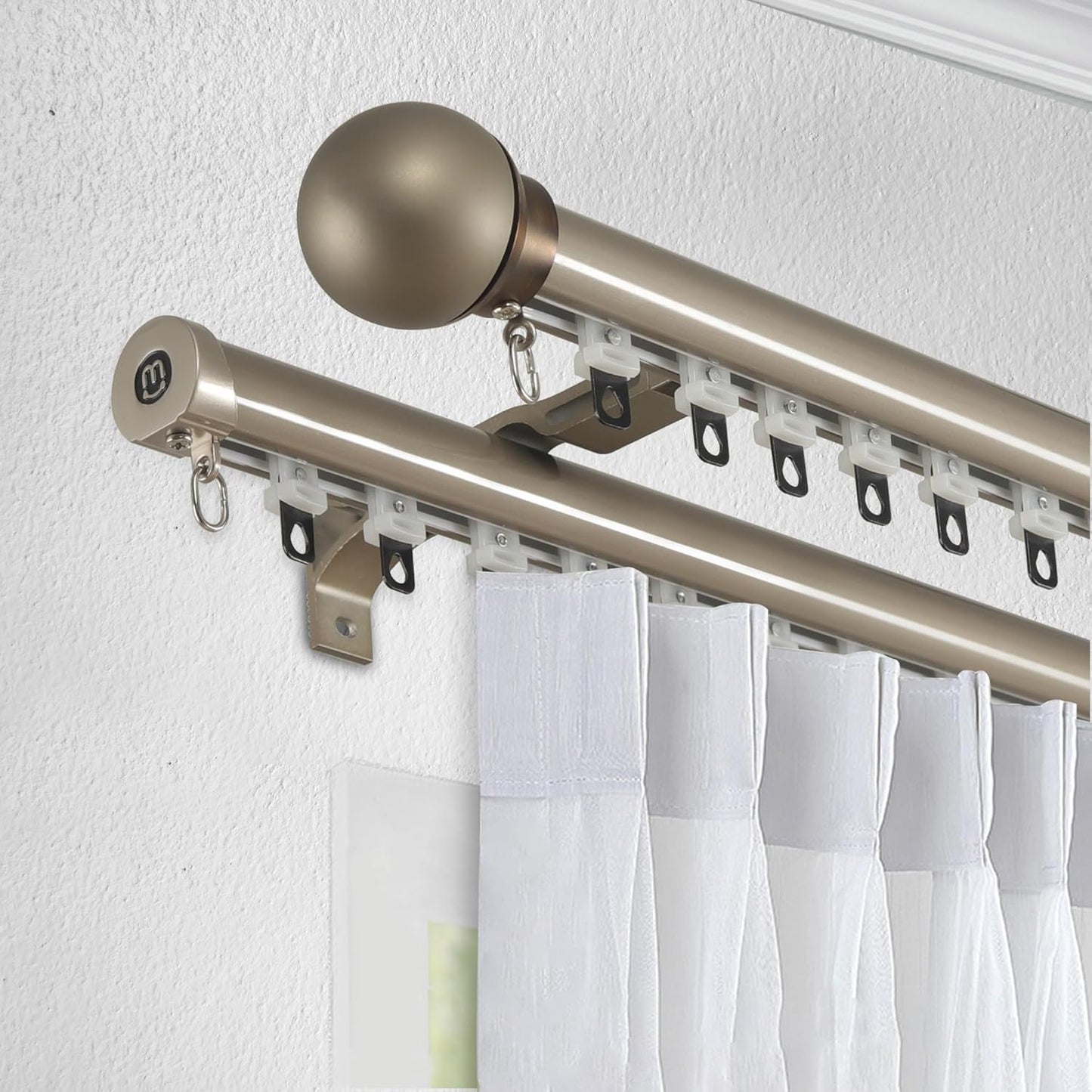 Ceiling Curtain Track for Versatile Room Dividers