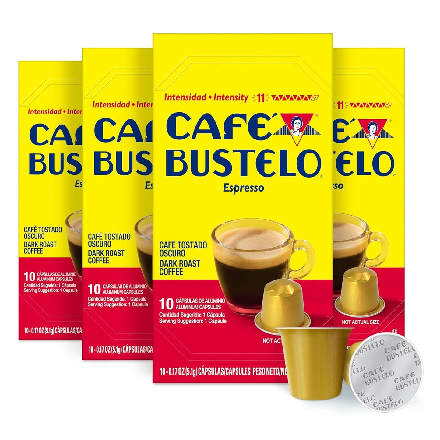 Caf Bustelo Dark Roast Espresso Pods - Intensity 11 - 40 ct