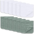 Muslin Burp Cloths Large 100% Cotton 12-Pack - Extra Absorbent Burping