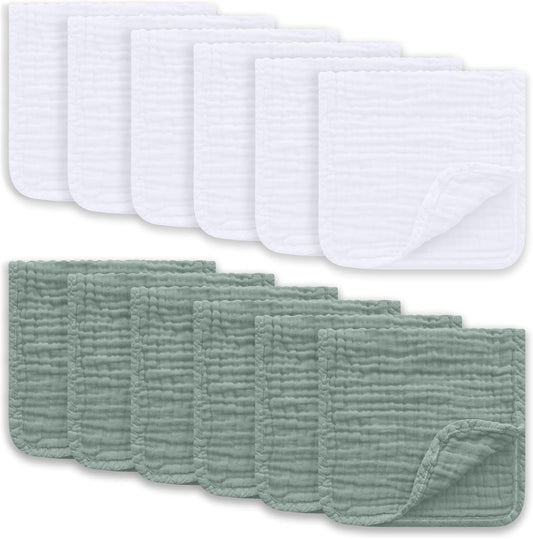 Ultra Absorbent Muslin Burp Cloths - Baby Essentials