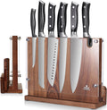Magnetic Knife Block 12.2 x 9.3 in - Double Sided with Sharpener