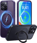 iPhone 16 Pro Case with Magnetic Invisible Stand - Slim Purple