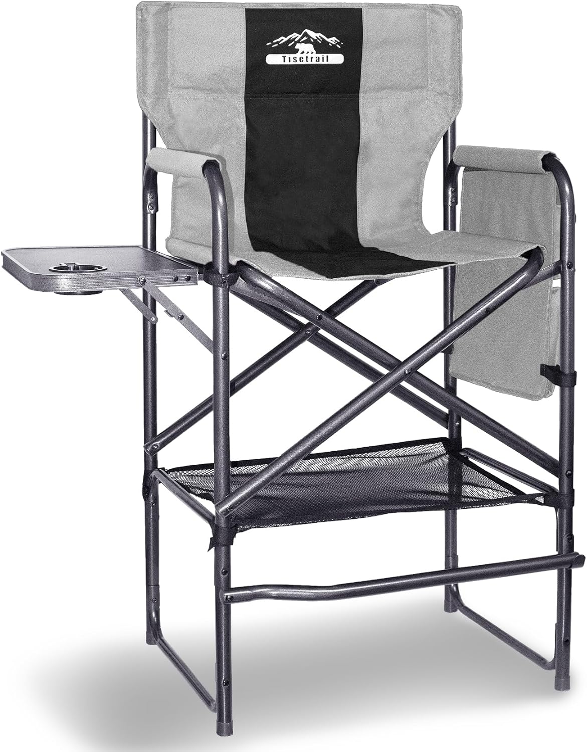 Tall Directors Chair with Side Table for Makeup Artists and Events