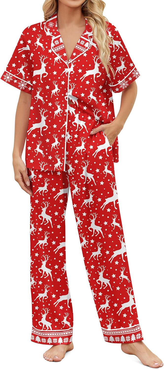 Satin Pajamas for Women Set - Comfortable Sleepwear Pjs