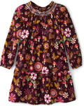 Gymboree Girls Tiered Long Sleeve Dress - Enchanted Forest Print