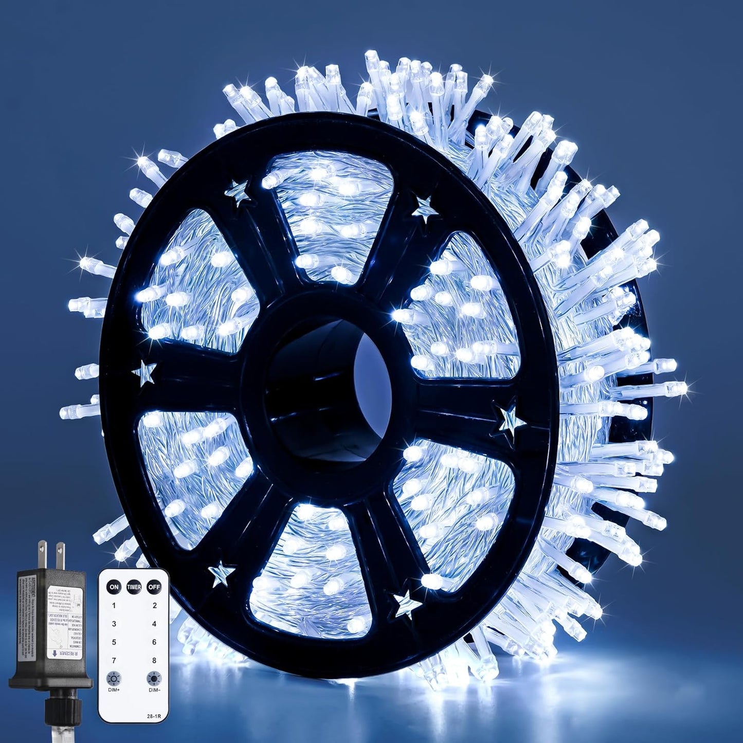 800 LED White Christmas String Lights for Outdoor Decor