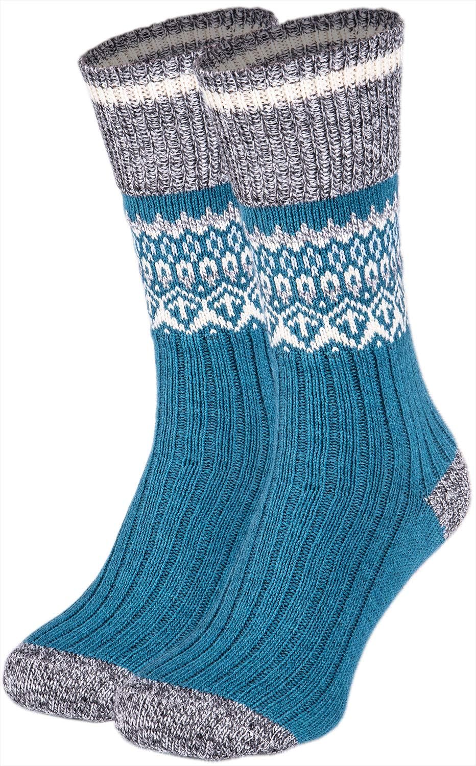 Colorful Wool Crew Socks for Festive Feet