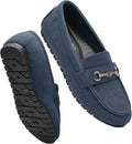 Women's Wide Loafers Casual Slip on Flat Shoes - Comfortable Arch toe