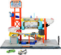 Matchbox Toy Car Track Set Spin Cyclone Car Wash Playset - Kid-Powered