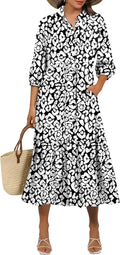 ANRABESS Women Summer Dress 2025 with Floral Print for Vacation