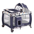 Pamo Babe Portable Baby Nursery Center Play Yard with Wheels - Compact