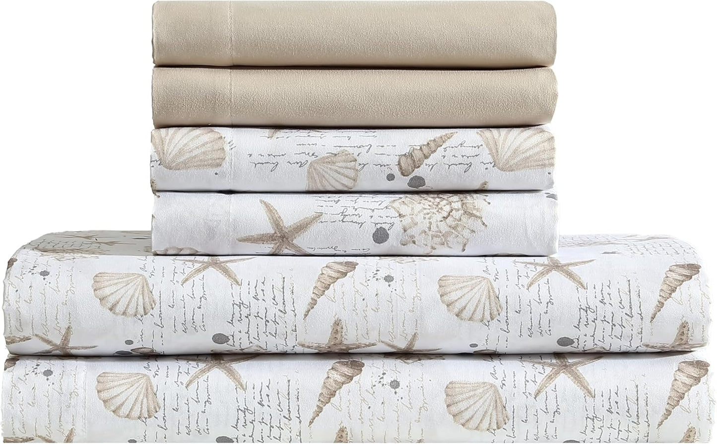 Caribbean Joe 6-Piece King Sheet Set with Cooling Pillowcases