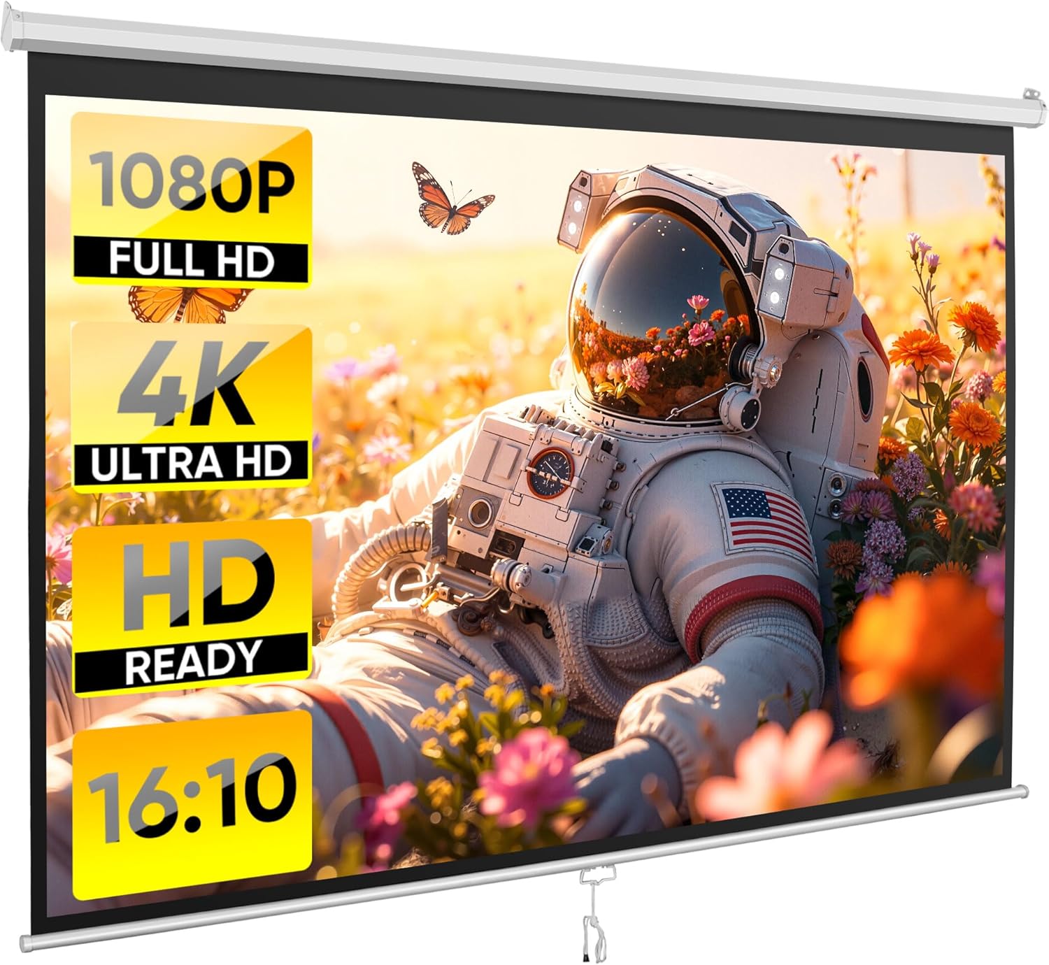 ZENY Portable Projector Screen 100 Inch for Home Theater Use