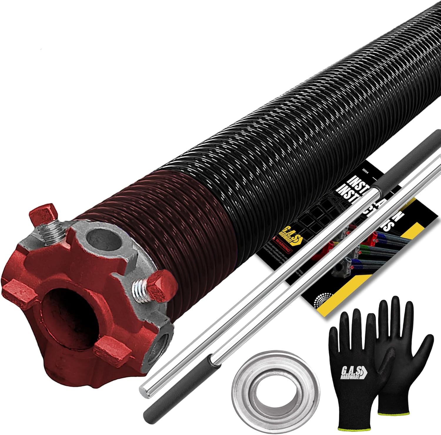 Garage Door Torsion Spring 234x2x29 with Steel Bearing and Tools