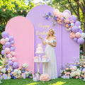Pink Purple Arch Backdrop Cover Set of 3 - Stretchy Wedding Party