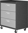 Mobile Garage Metal Storage Cabinet with Drawers - Secure Rolling