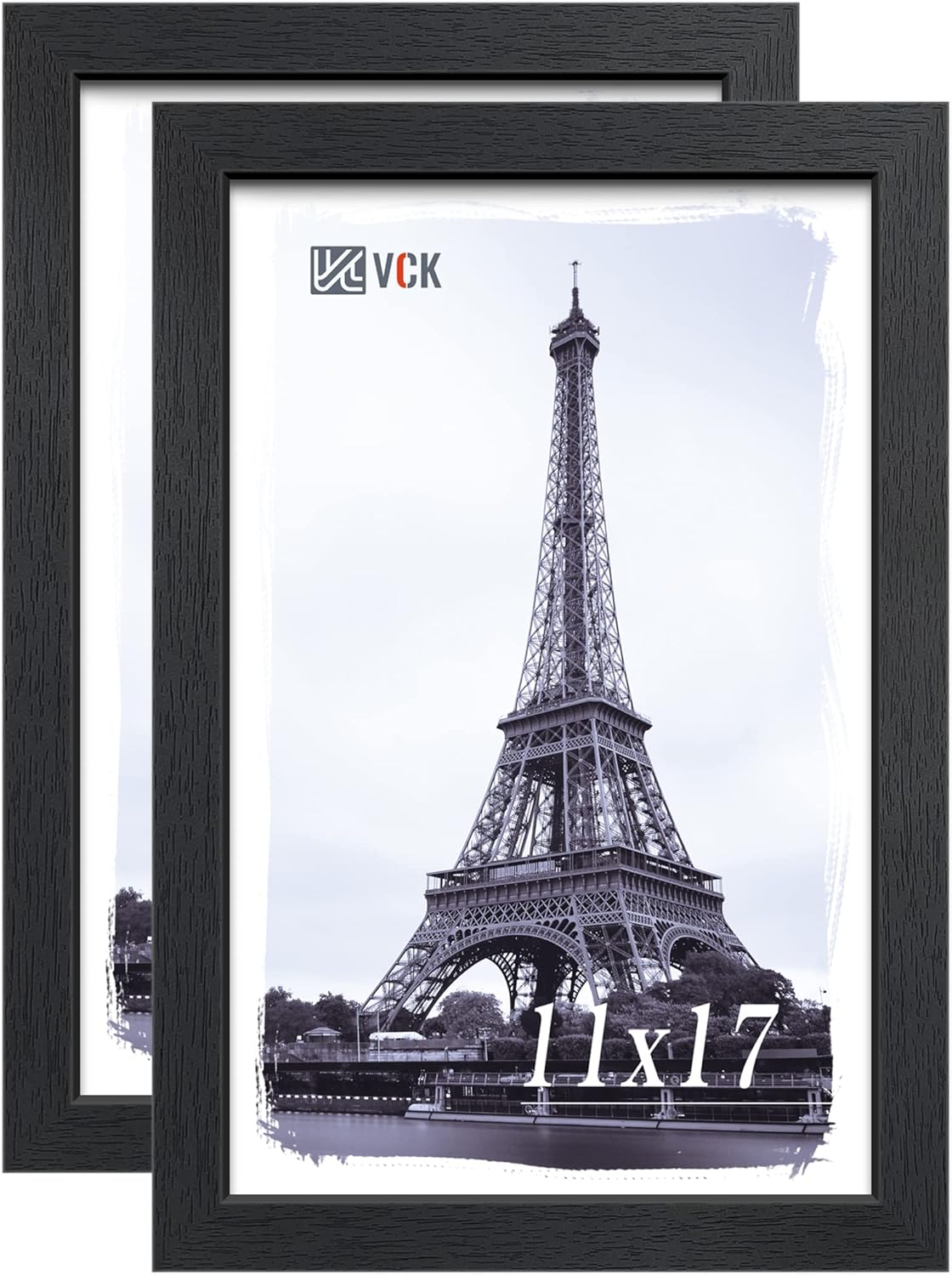 VCK 11x17 Poster Frame Set of 2 - Elegant Black Wood Frames