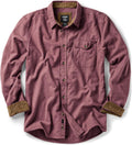 CQR Men's 100% Cotton Long Sleeve Flannel Shirt - Warm Casual