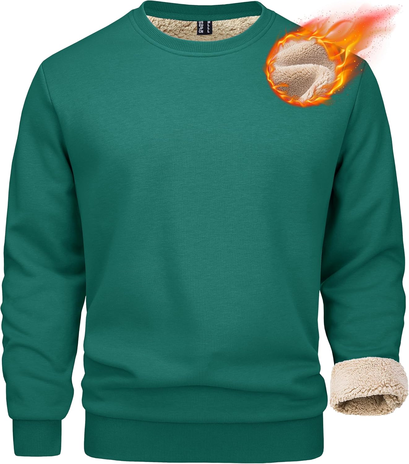 MAGCOMSEN Men's Sherpa Lined Sweatshirts for Ultimate Warmth
