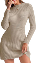 Saodimallsu Womens Long Sleeve Sweater Dress Bodycon - Slim Knit