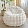 Fluffy Faux Rabbit Fur Bean Bag Cover - Large Cozy Storage Seat
