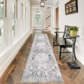 Hallway Washable Runner Rug 2ft6x10 - Non Slip Vintage Mat