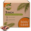 Raj Palm Leaf Bulk Bowls - 300 Pack of 5in Round Bowls