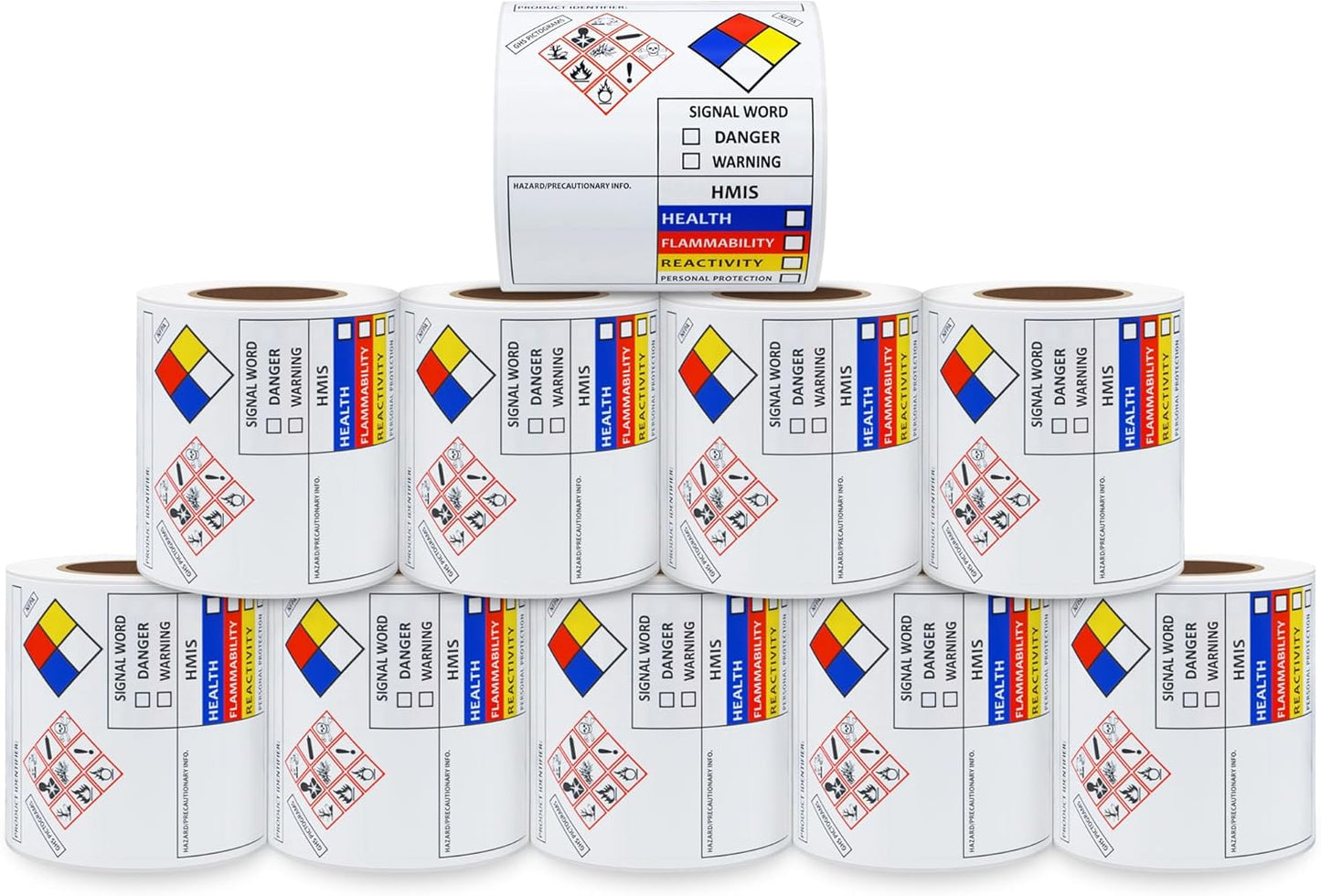 SDS OSHA Data Labels for Chemical Safety - 100 Stickers Roll