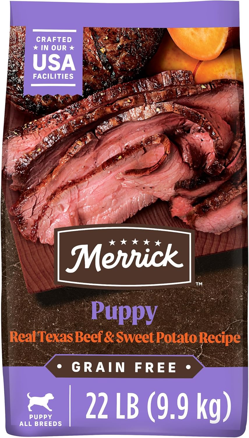 Merrick Premium Grain Free Dry Puppy Food with Real Beef
